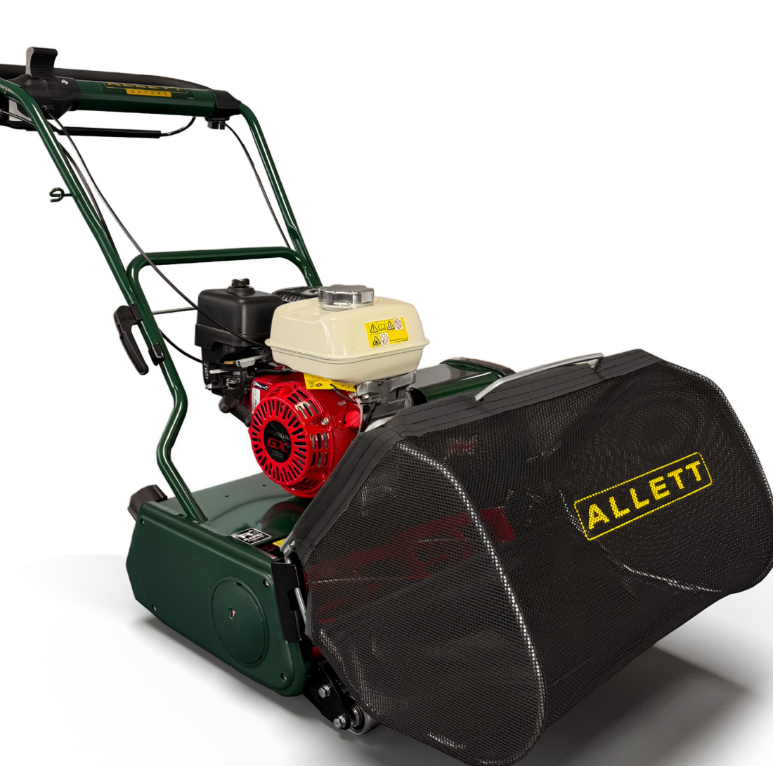Allett Kensington cylinderklippare med Honda-motor och uppsamlare